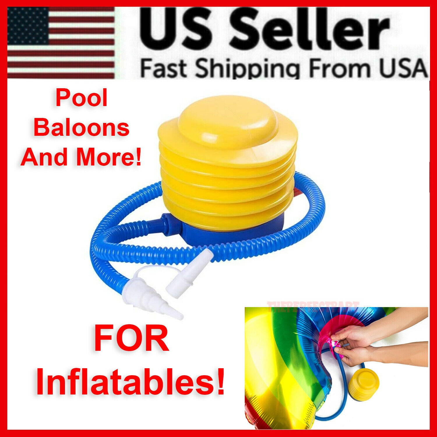 Foot AIR PUMP Sport Balls Air Bed Pool Iatables Yoga Pilates Rafts Quick Fill