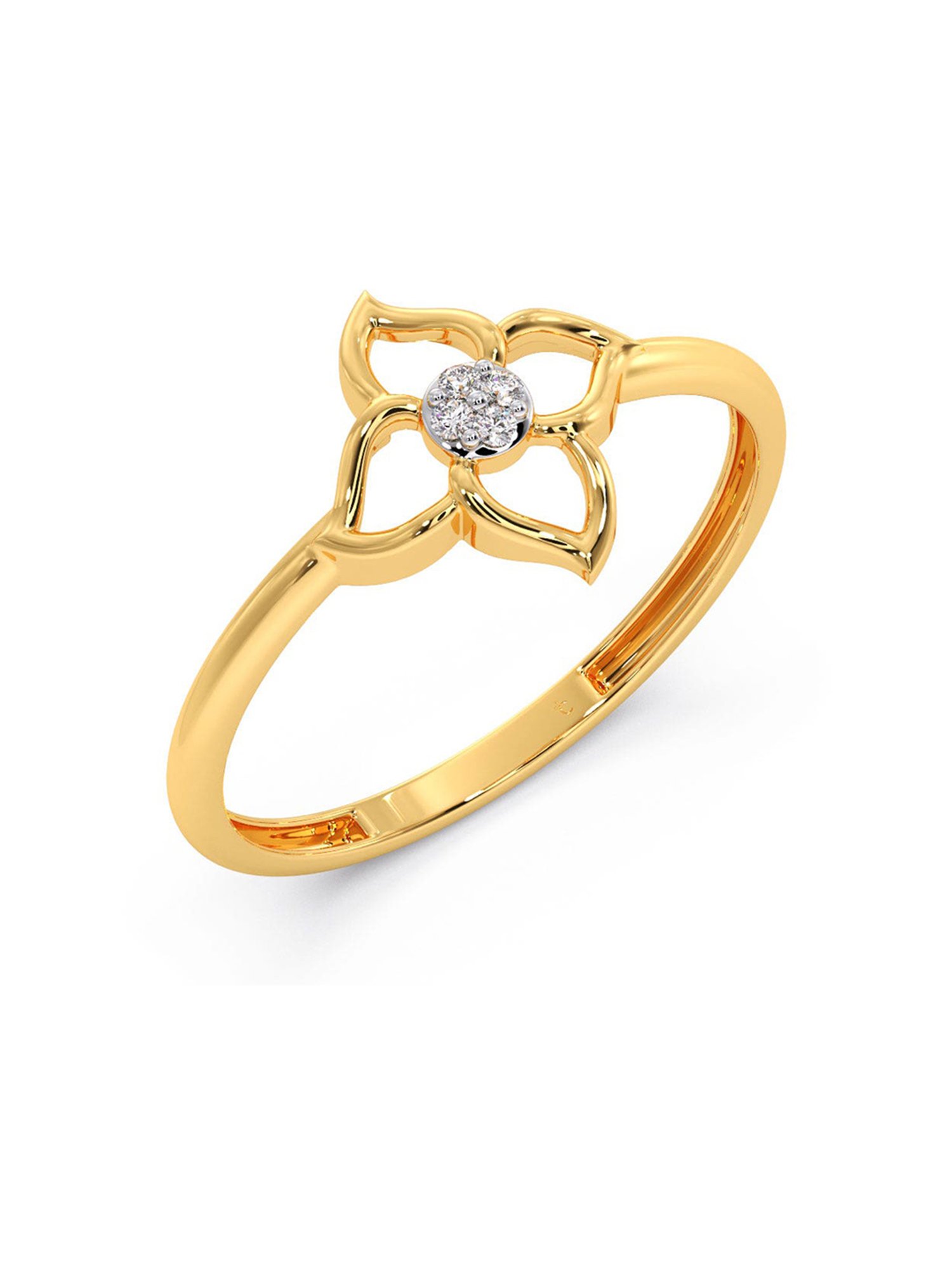 Candere by Kalyan Jewellers Stylish Design 14k BIS Hallmark Yellow Gold Ring