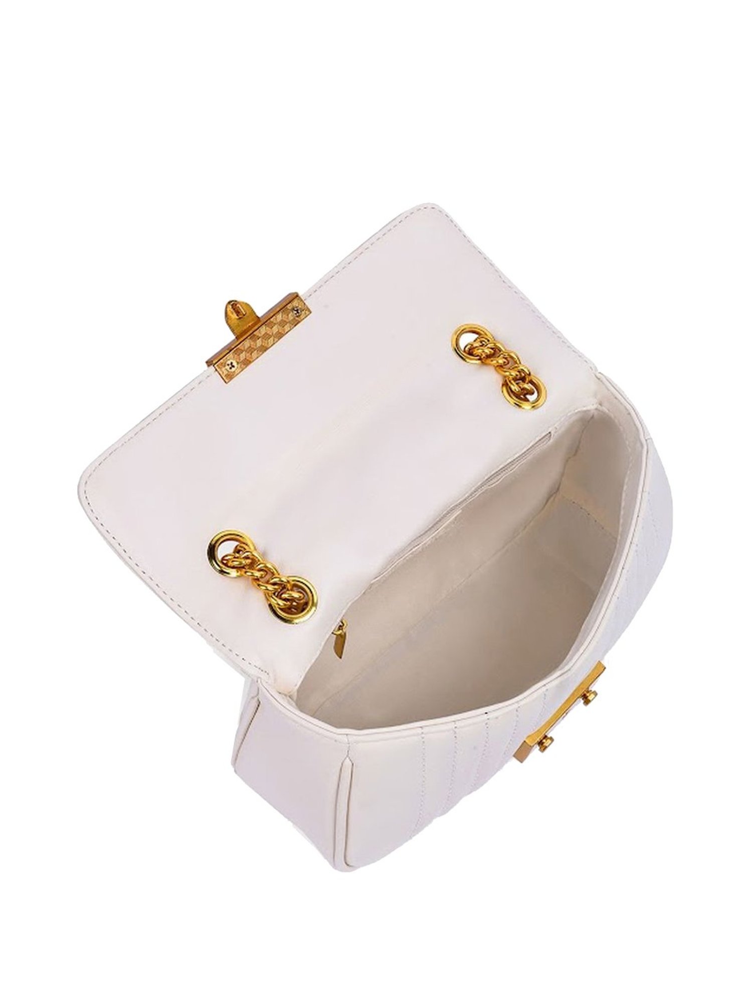 Miraggio Naomi Ivory Quilted Small Sling Handbag