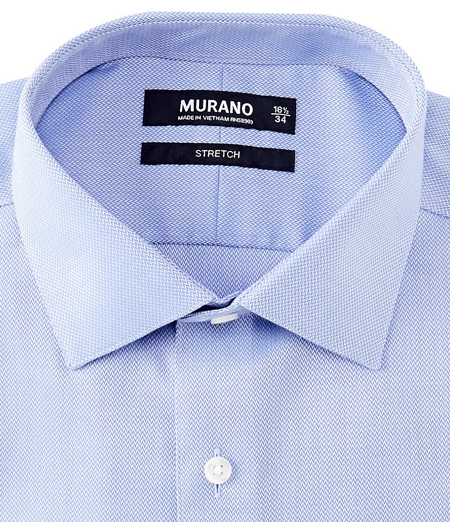 Psycho Bunny Non-Iron Modern Fit Spread Collar Solid Dress Shirt