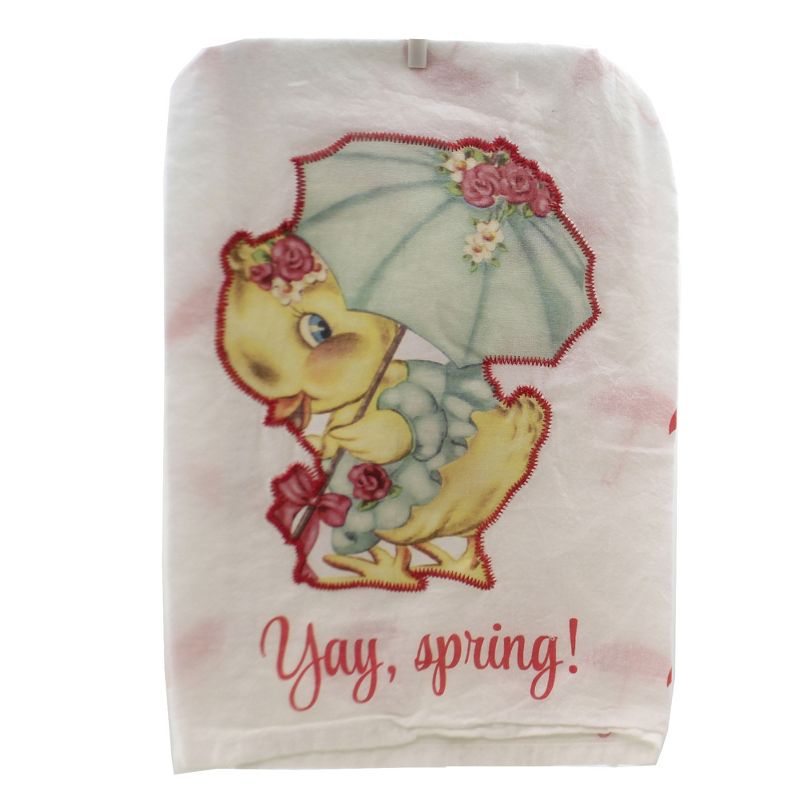 Tabletop 28.0" Yay, Spring! Dish Towel Kitchen Clean Up 100% Cotton Primitives By Kathy  -  Kitchen Towel