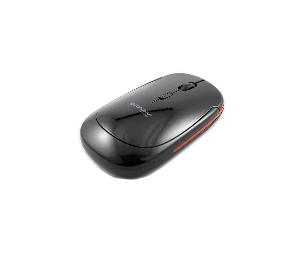 SANOXY 2.4G Wireless Slim Flat Mouse for Computer/Laptop HIGH DPI (Black)