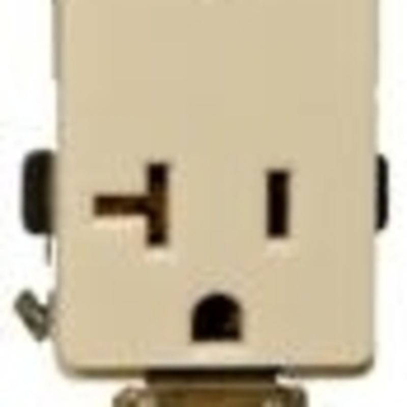 Morris Products 82180 Industrial Grade Decorator Duplex Receptacle Ivory 20A-125V