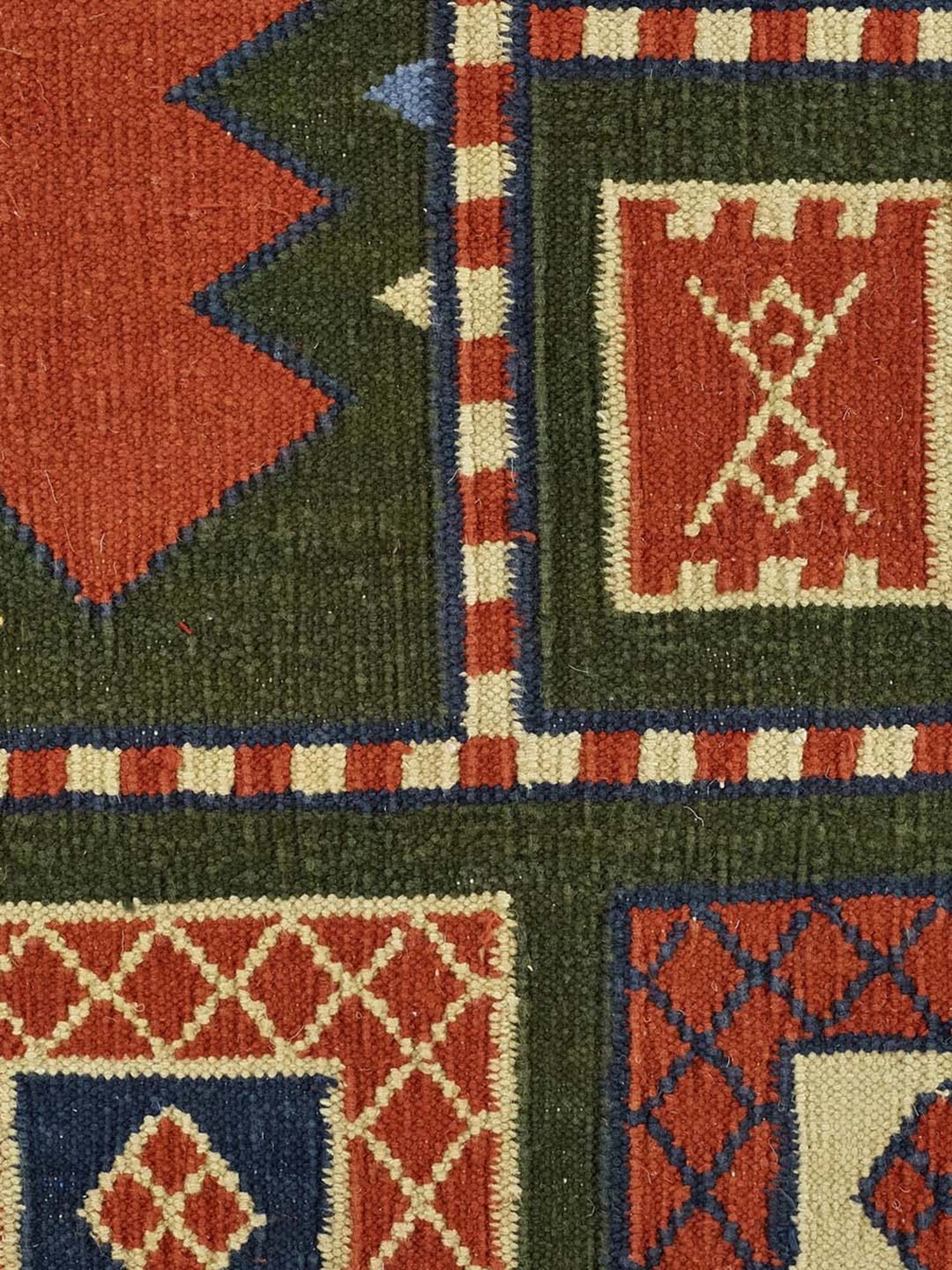 Fabindia Panja Red Cotton Panja Dhurrie