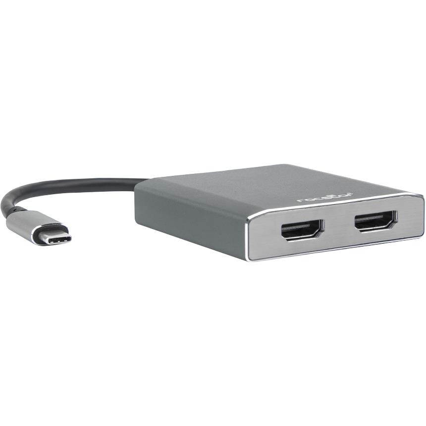 Rocstor Y10A203-A1 Premium USB-C to Dual HDMI Multi Monitor Adapter - 4K 30Hz