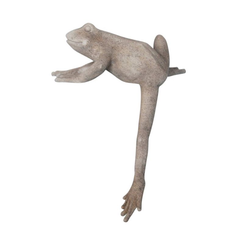 Resin Frog with Leg Down Figurine - Sagebrook Home