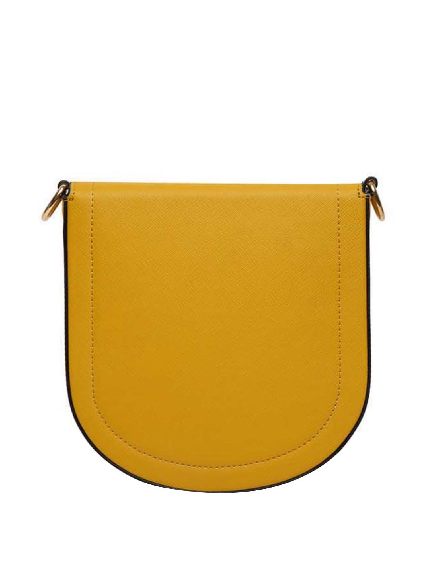 KLEIO Mustard Solid Small Sling Handbag