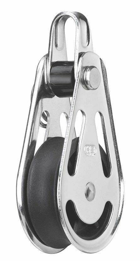 Mastrant APUS10M Pulley with Stainless Cheek, for up to 10mm rope, bow
