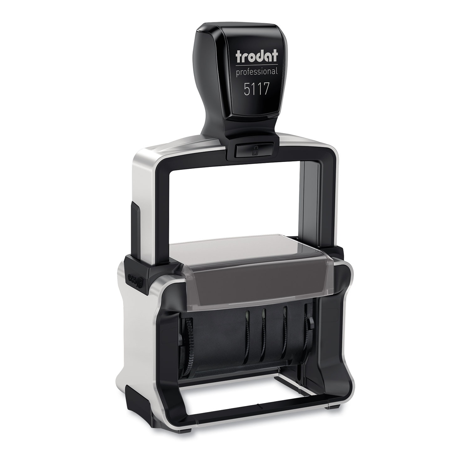 US Stamp T5117 trodat Professional 12-Message Stamp  Dater  Self-Inking  Black