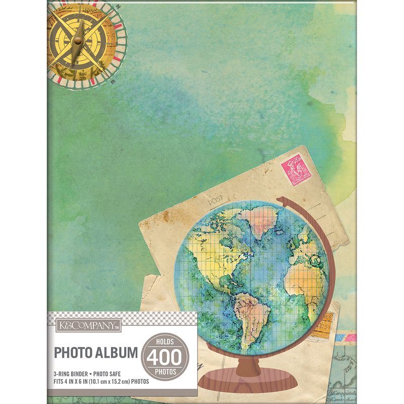 K&Company 2-Up Binder Photo Album 8.25"X11"-Travel Map