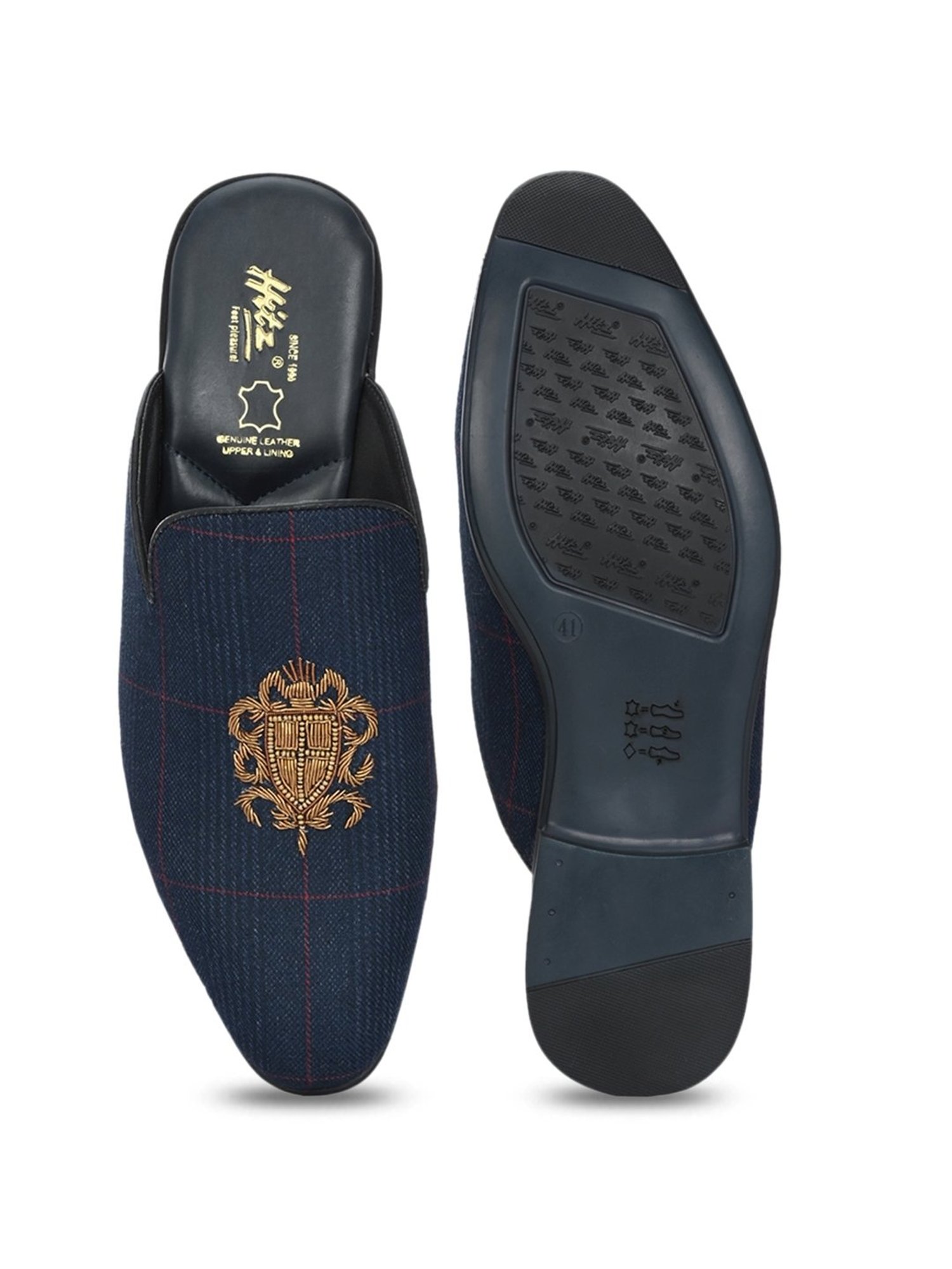 Hitz Men's Blue Mule Shoes