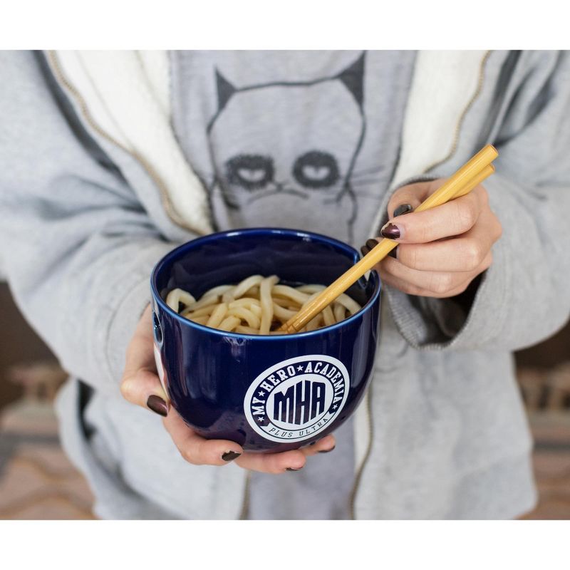 Just Funky My Hero Academia U.A. Japanese Dinner Set | 16-Ounce Ramen Bowl and Chopsticks