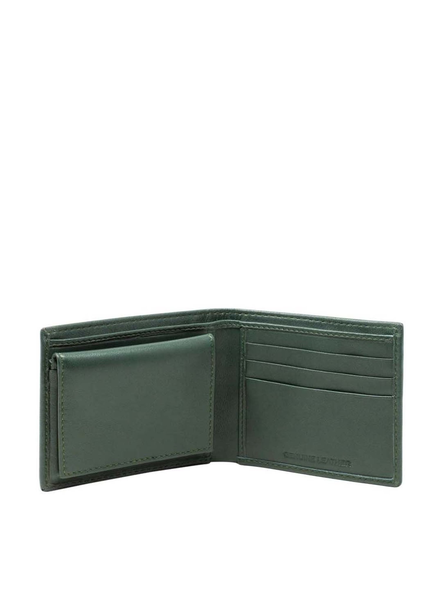 Tohl Green Casual Leather Bi-Fold Wallet with Card Holder for Men