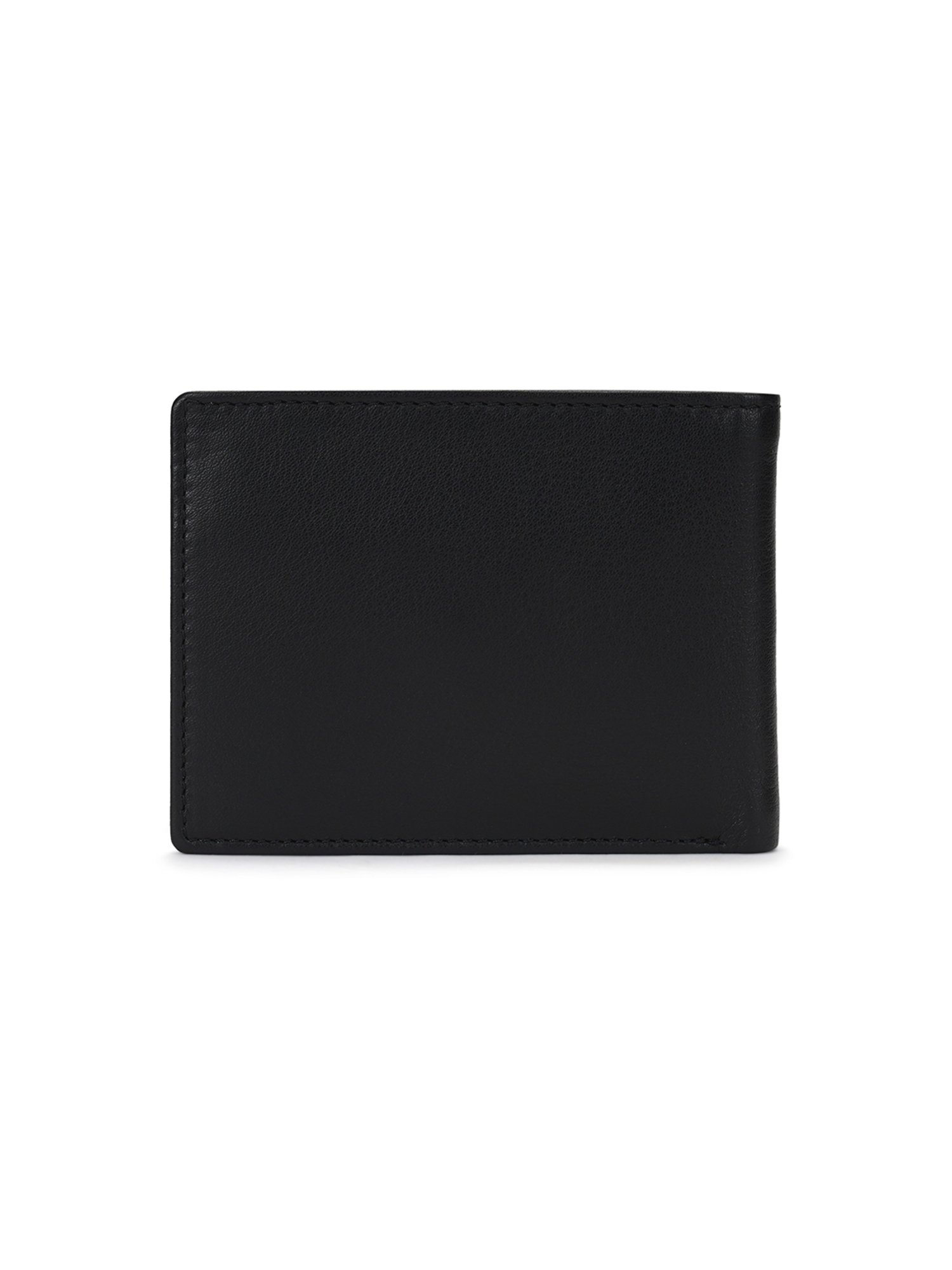 PERQUISITE Black Casual Leather Bi-Fold Wallet for men