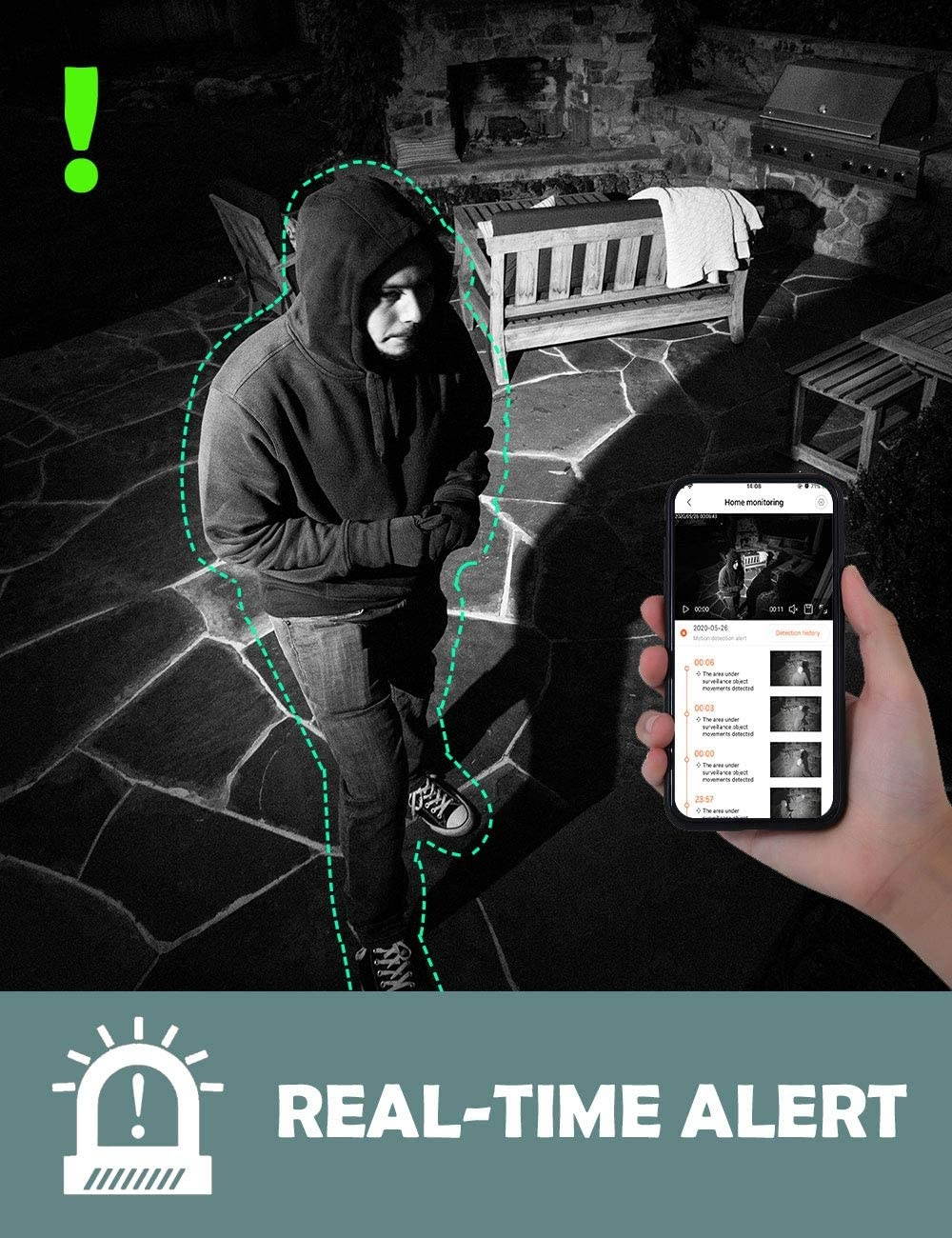 IMILAB EC2 Wireless Outdoor Security Camera, 1080P Rechargeable Battery WiFi Camera, Indoor/Outdoor Surveillance Home Camera with Motion Detection 1 Gateway 3 Cameras