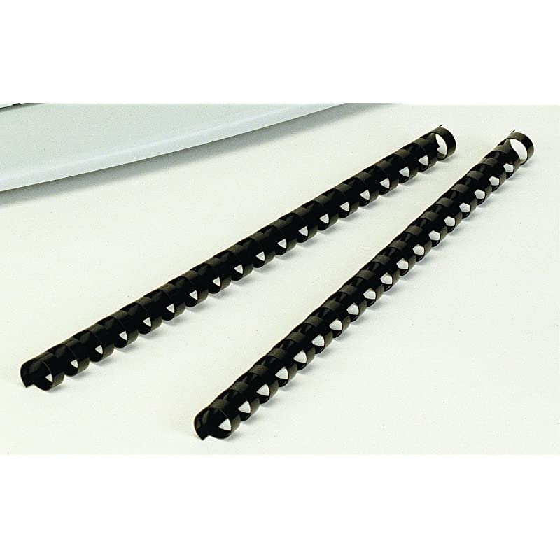 52383 Plastic Comb Bindings 1 Diameter 200 Sheet Capacity Black Pack of 10 Combs