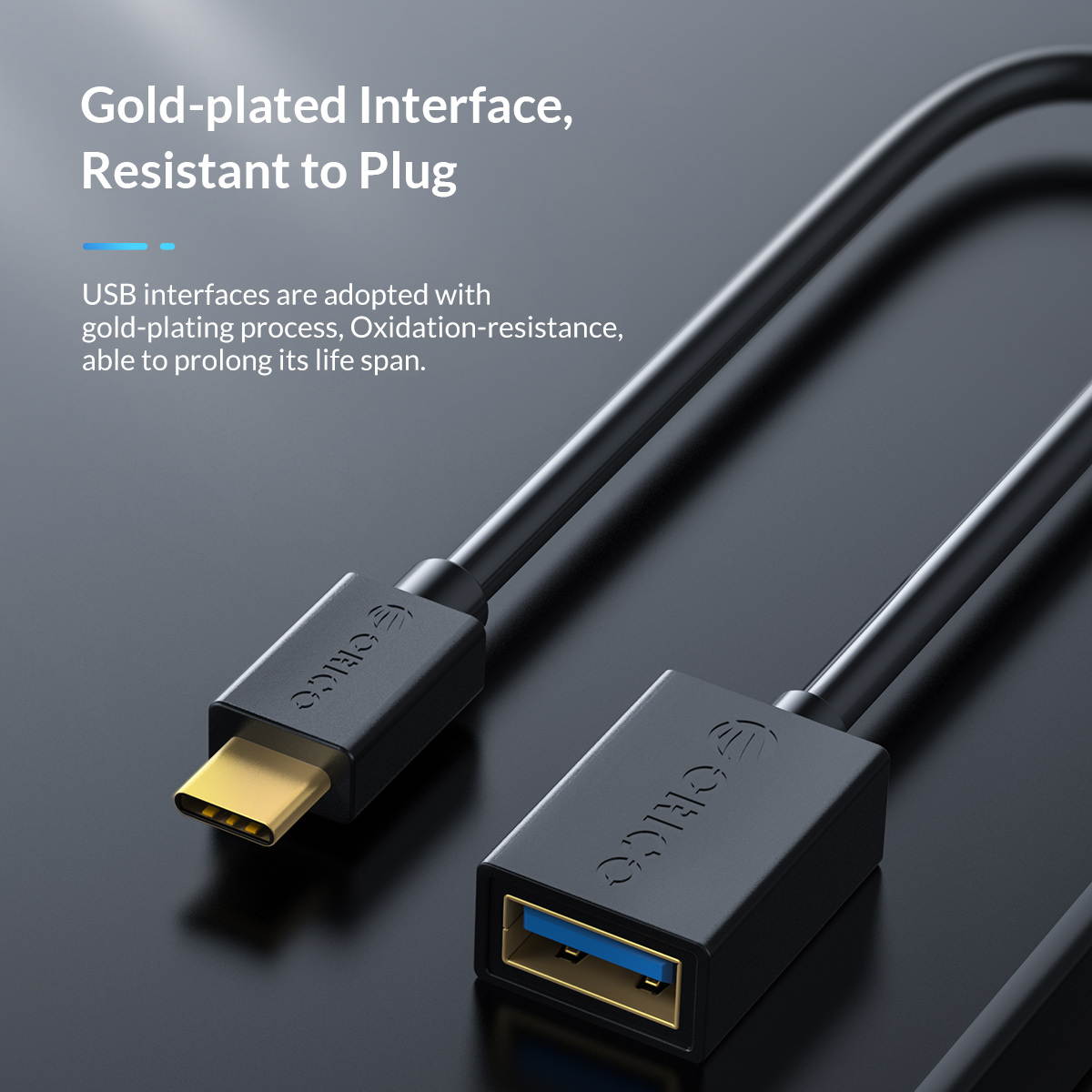 ORICO Type-C to USB3.0 Adapter Support Mobile Phone OTG Function Date Cable  15cm USB C Cable For Phone PC Connect to U Disk Mouse Keyboard