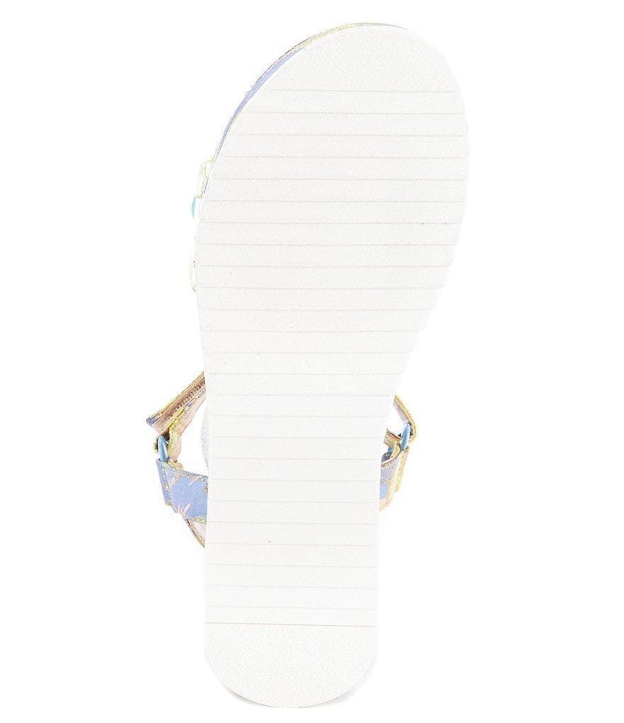 Betsey Johnson Tova Printed Embellished Detail Platform Espadrilles