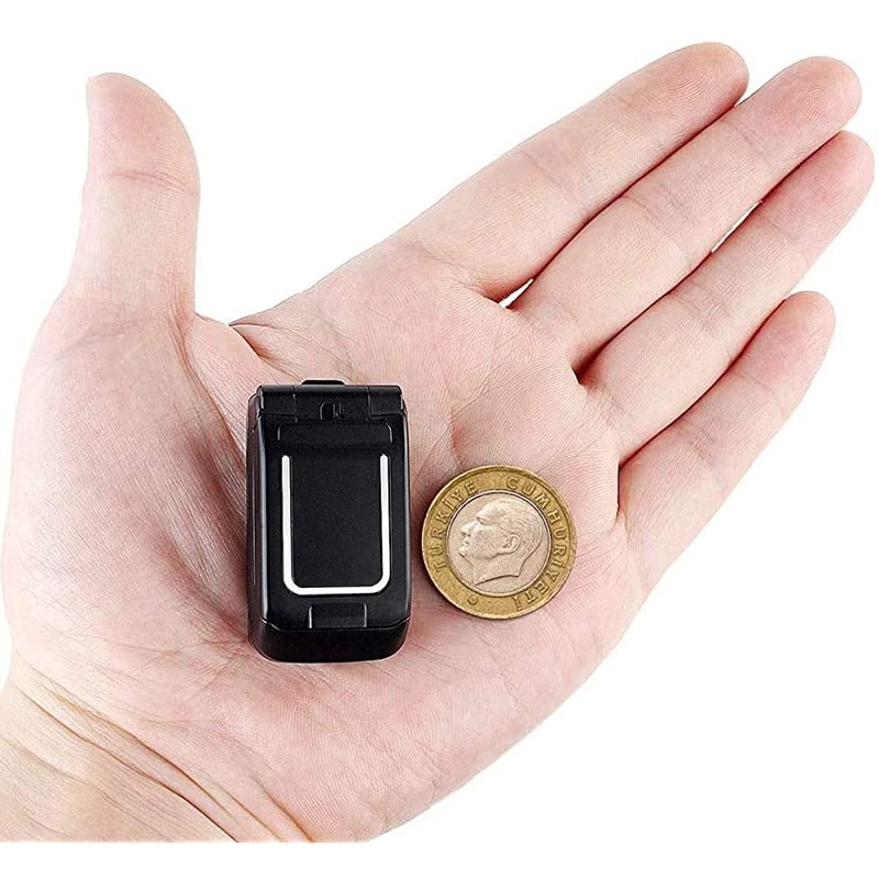 J9 World Mini Smallest Flip Mobile Phone Unlocked Black