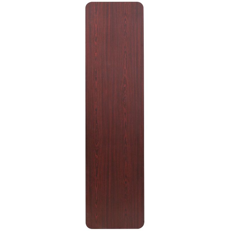 Emma and Oliver 72" x 12" x 12" Birchwood Bar Top Riser with Silver Legs