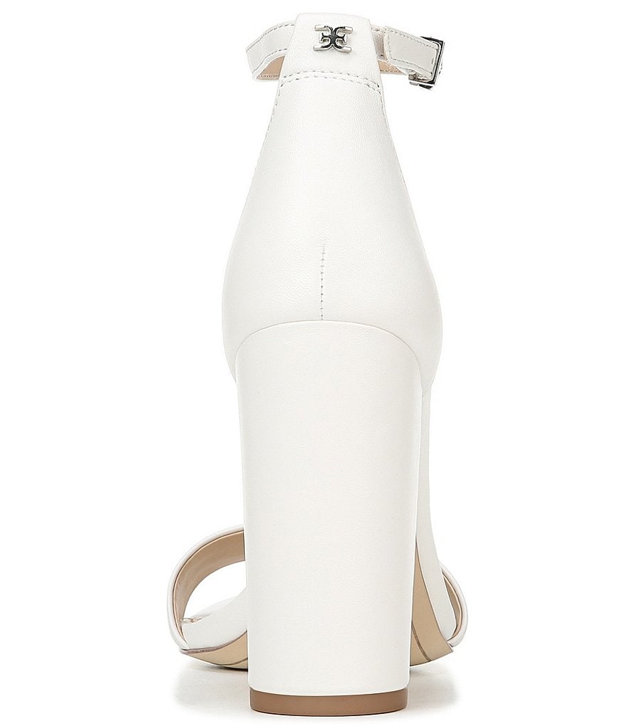 Sam Edelman Yaro Leather Ankle Strap Block Heel Dress Sandals