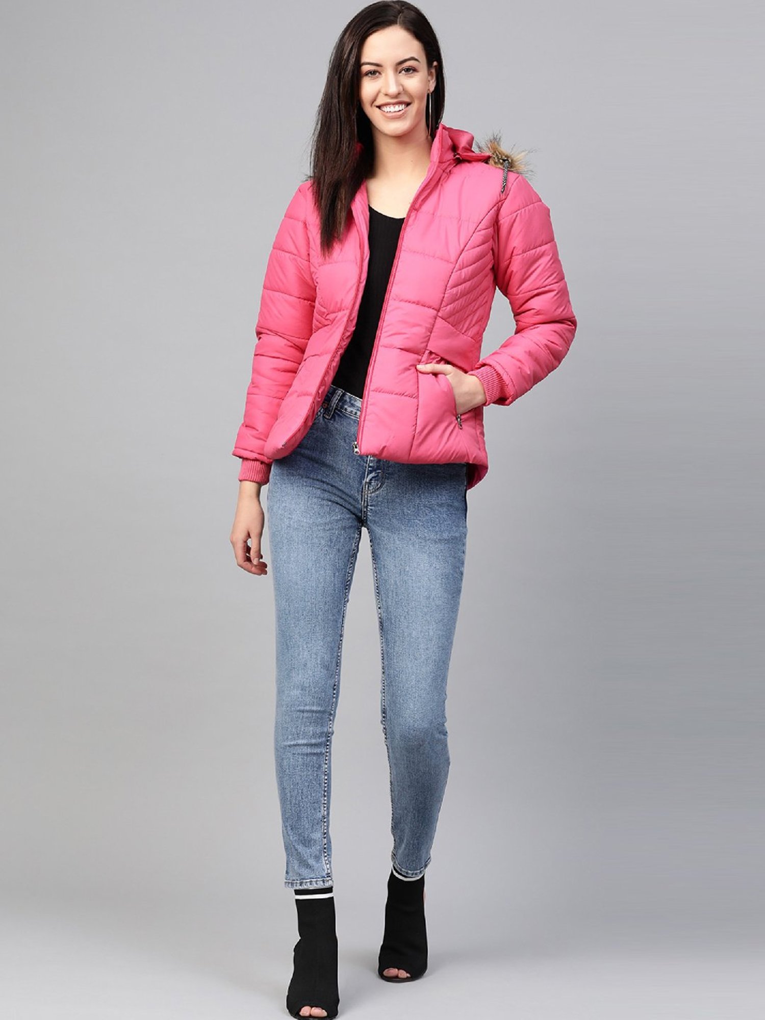 VOXATI Pink Regular Fit Jacket