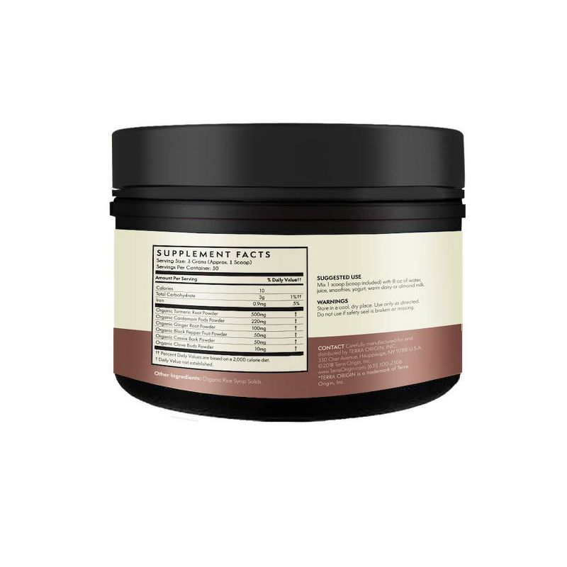 Terra Origin Organic Turmeric - Chai - 3.1oz