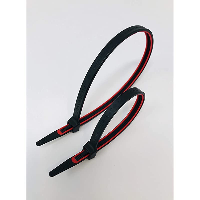 Rubber Lined Releasable HeavyDuty Zip Ties UV Rated 8 Inch Reusable Black Nylon Zip Ties Assorted Colors Blue Red Orange  100 Red