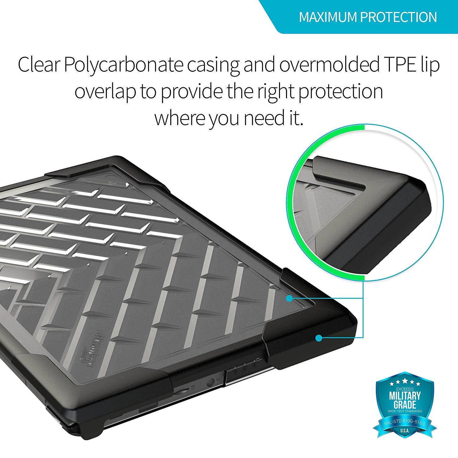 Gumdrop BumpTech Case Designed for Lenovo 100e Chromebook (Gen 1 and Gen 2 Intel) Laptop for K-12 Students, Teachers, Kids - Black, Rugged, Shock Absorbing, Extreme Drop Protection