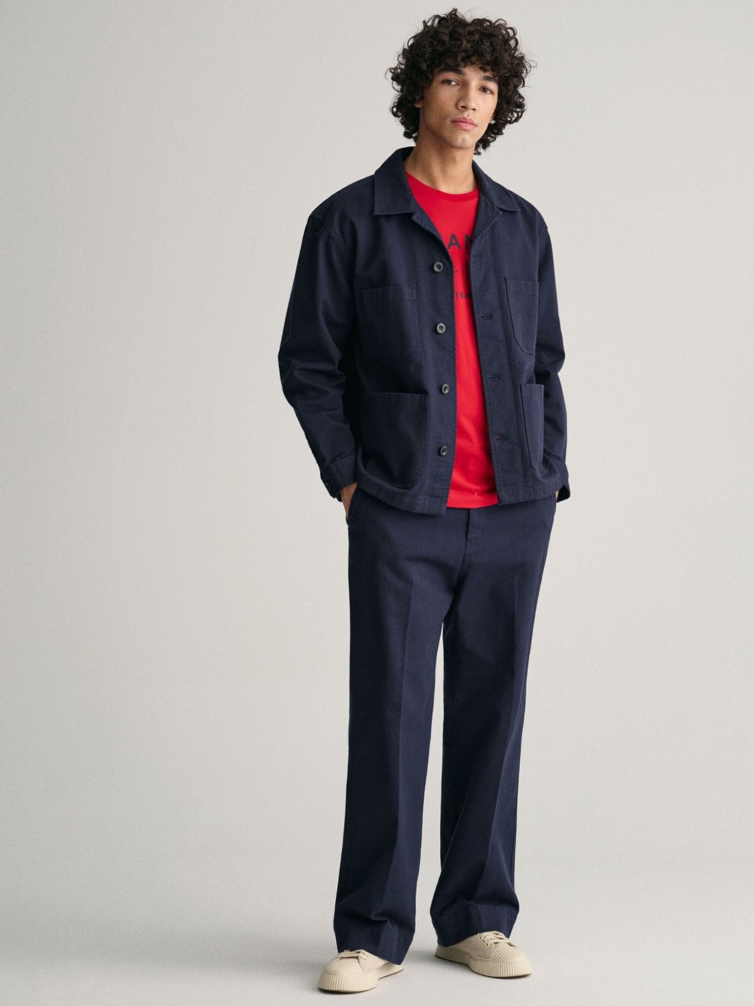 Gant Red Cotton Regular Fit Printed T-Shirt