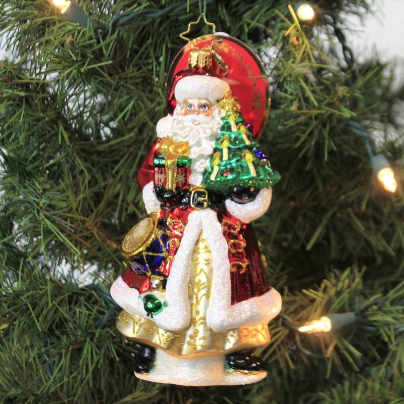Christopher Radko 6.25" Have Tree, Will Travel Ornament Victorian Santa  -  Tree Ornaments