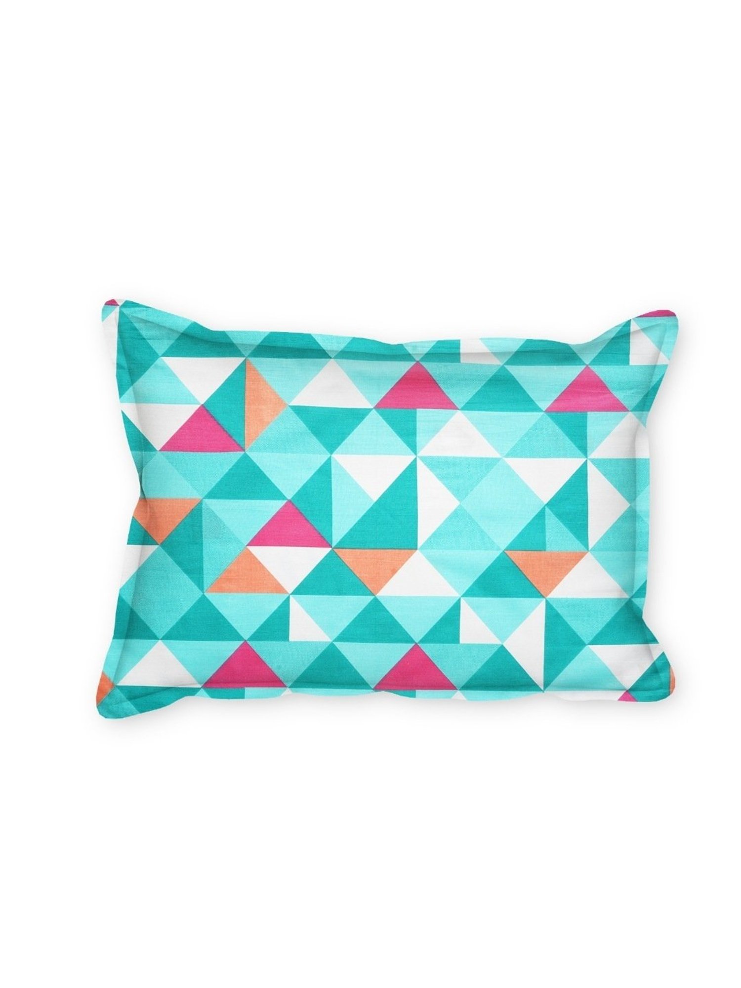 SEJ by Nisha Gupta Geometric Grey 160 TC Cotton Double Bed Sheet with 2 Pillow Covers