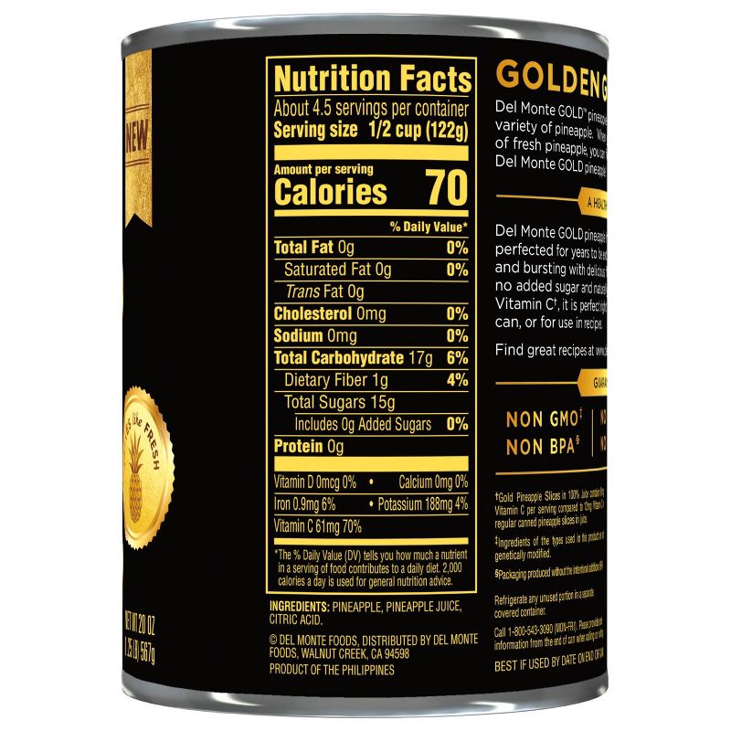 Del Monte Golden Pineapple Slices - 20oz