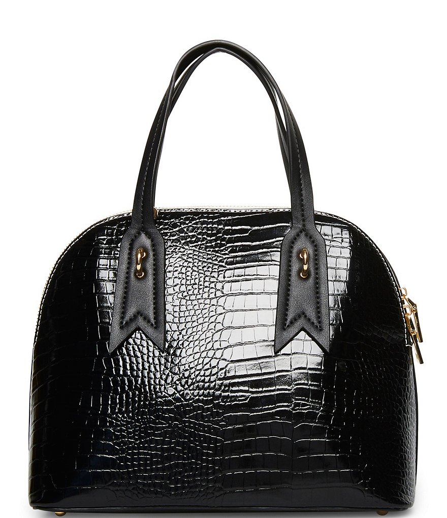 Betsey Johnson Wild Crocodile Colorblock Domed Satchel Bag