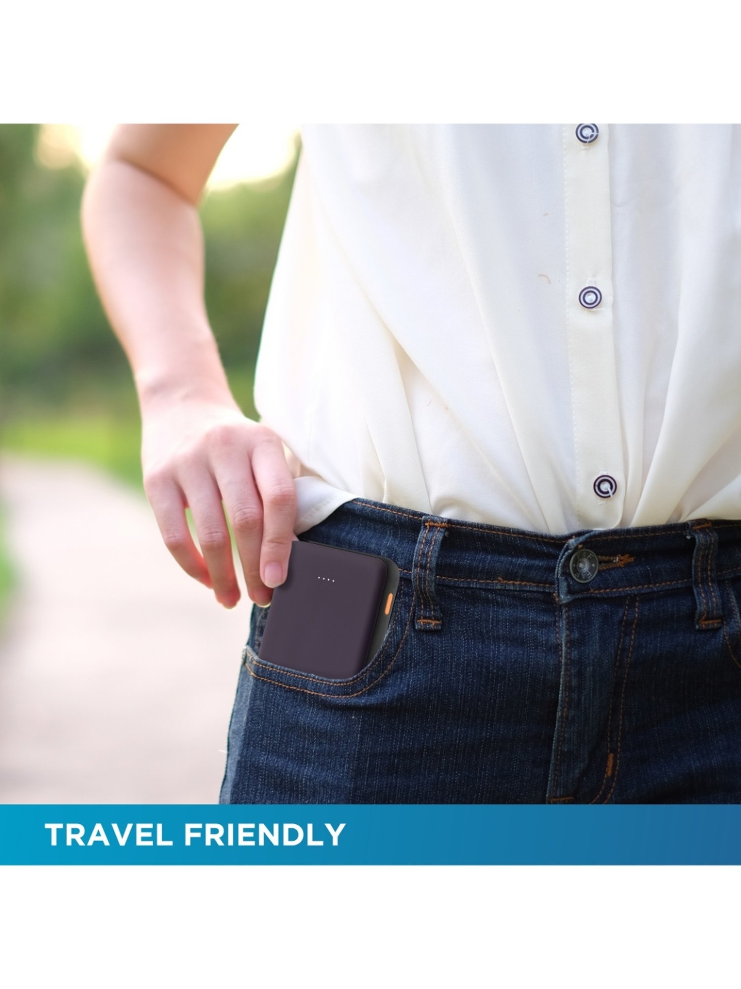 URBN 10000 mAh Ultra Slim 12W Power Bank with Type C Input-Output (Purple)