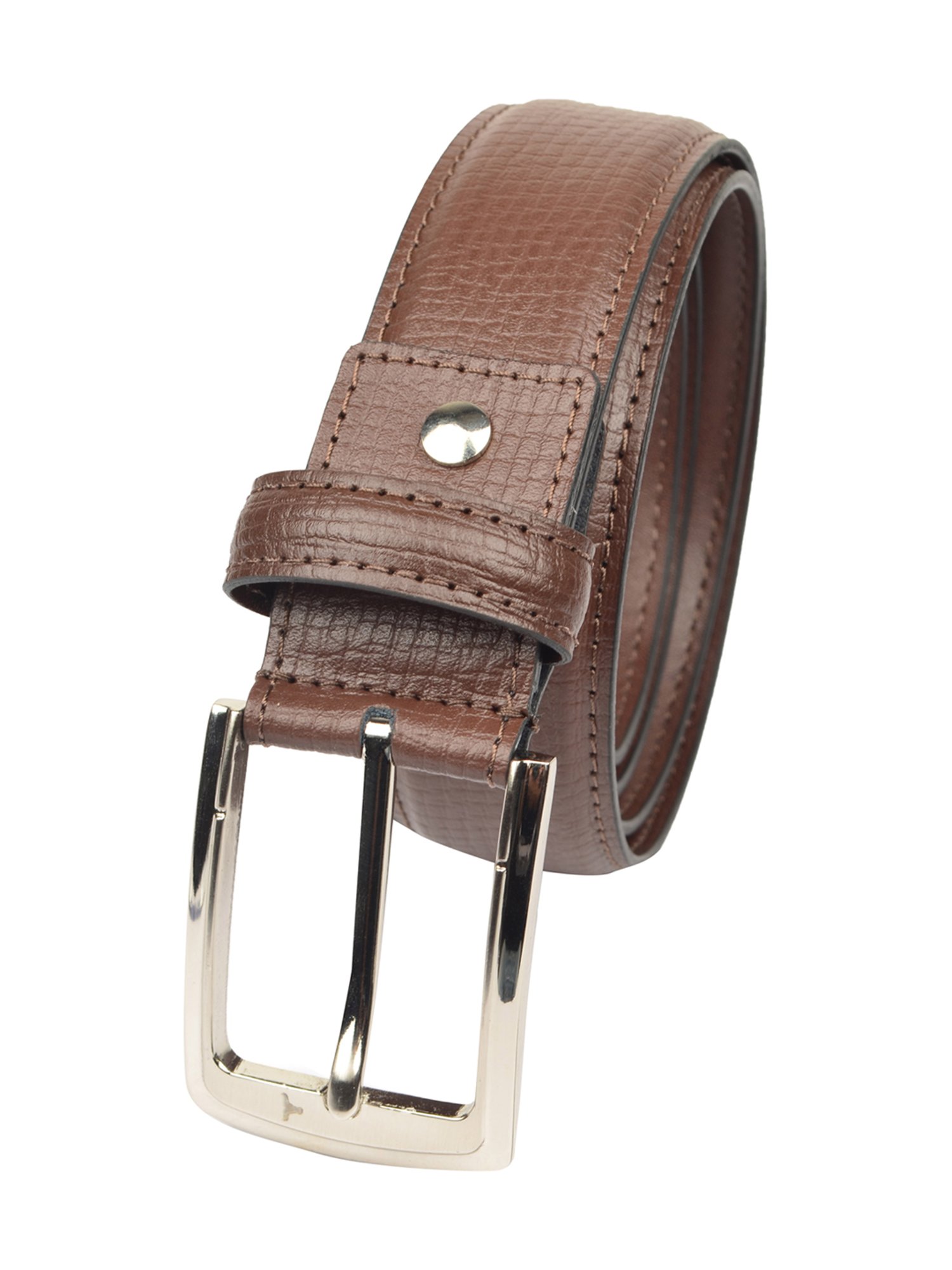 BULCHEE Brown Leather Formal Belt for Men