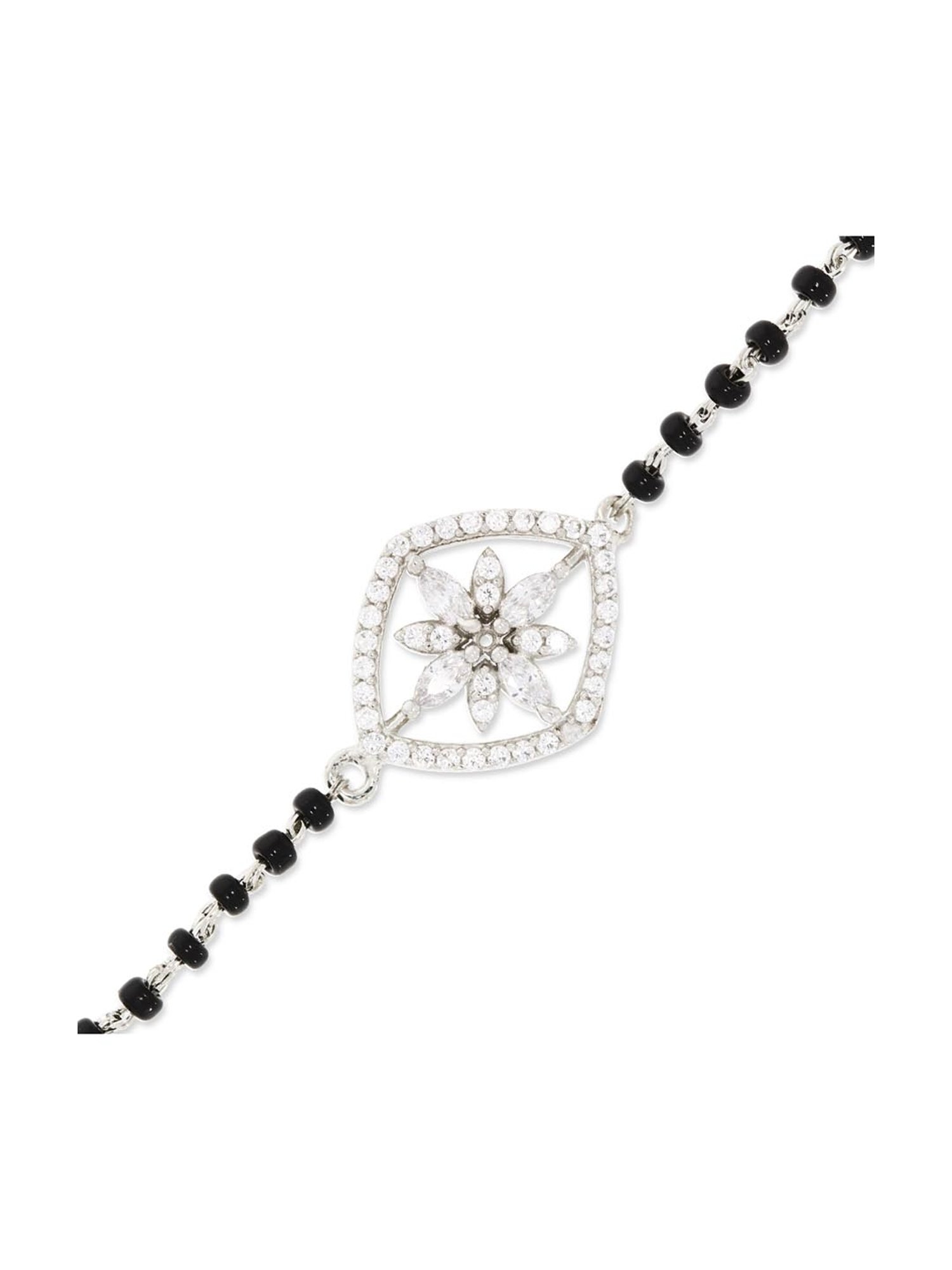 Anayra 92.5 Sterling Silver Mangalsutra Bracelet for Women