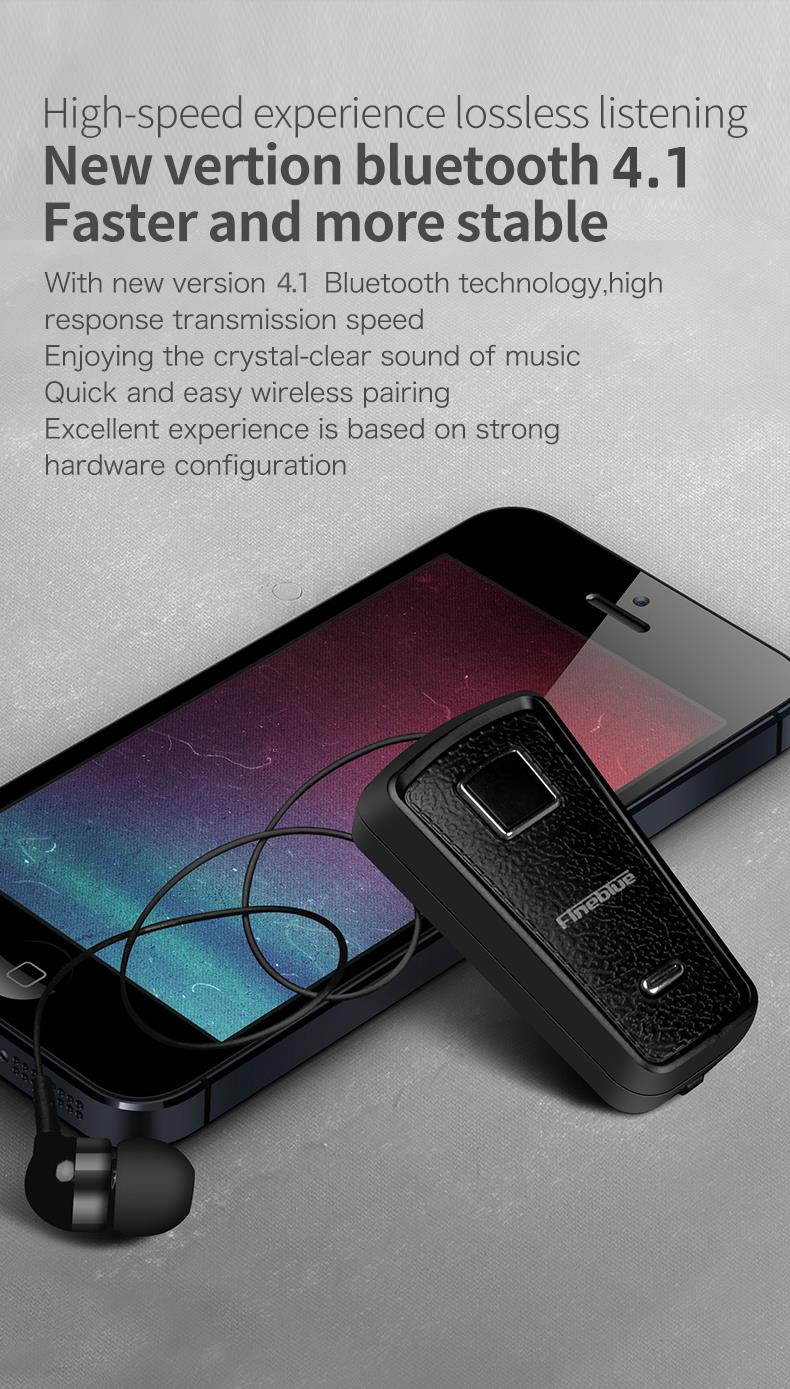 Fineblue F986 Bluetooth Earphone In-Ear Handsfree with Microphone Headset Wireless (White)