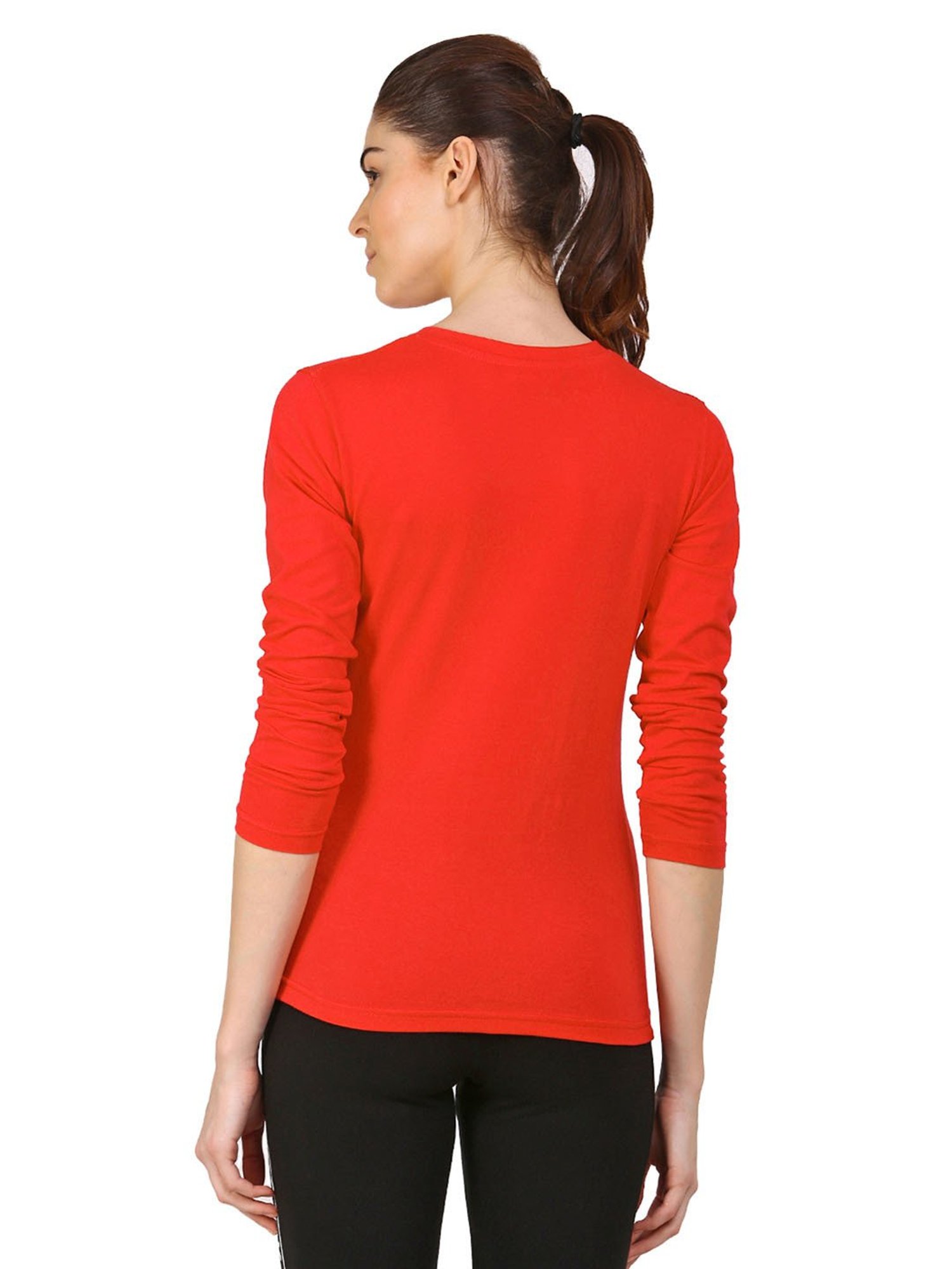 Appulse Red Cotton Slim Fit T-Shirt