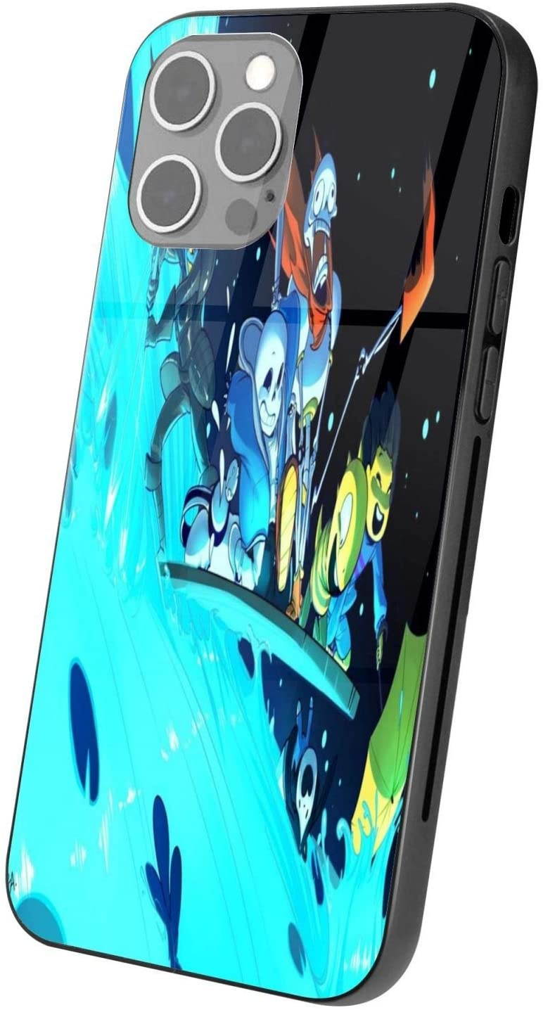 Undertale Sans Compatible with iPhone 12 Series Case Protective Shockproof Slim Soft TPU + Glass IP12-6.1
