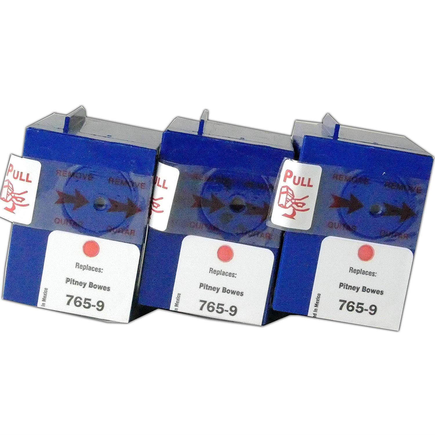 Preferred Postage Supplies Compatible 765-9 Red Ink Cartridge (3 pack) For DM300c, DM400c, DM450c, DM475c Postage Meters