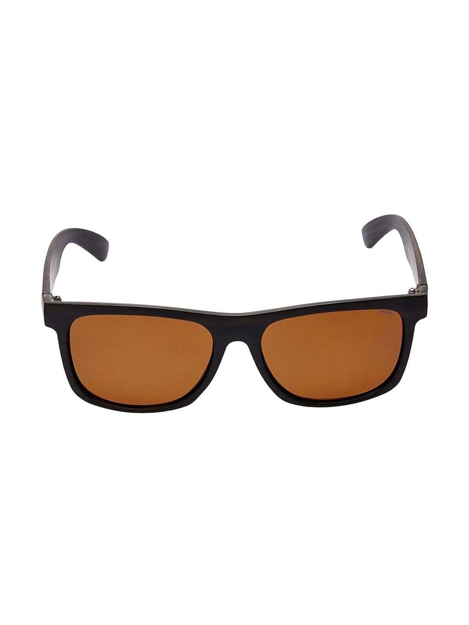 INVU Brown Rectangular UV Protection Sunglasses for Men