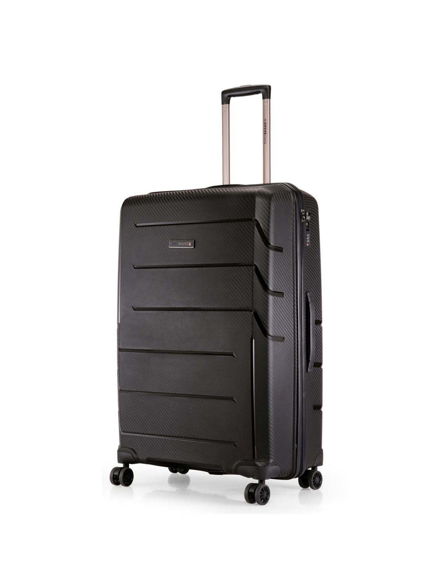 Swiss Brand Matterhorn Black Large Hard Trolley Bag - 29 cm