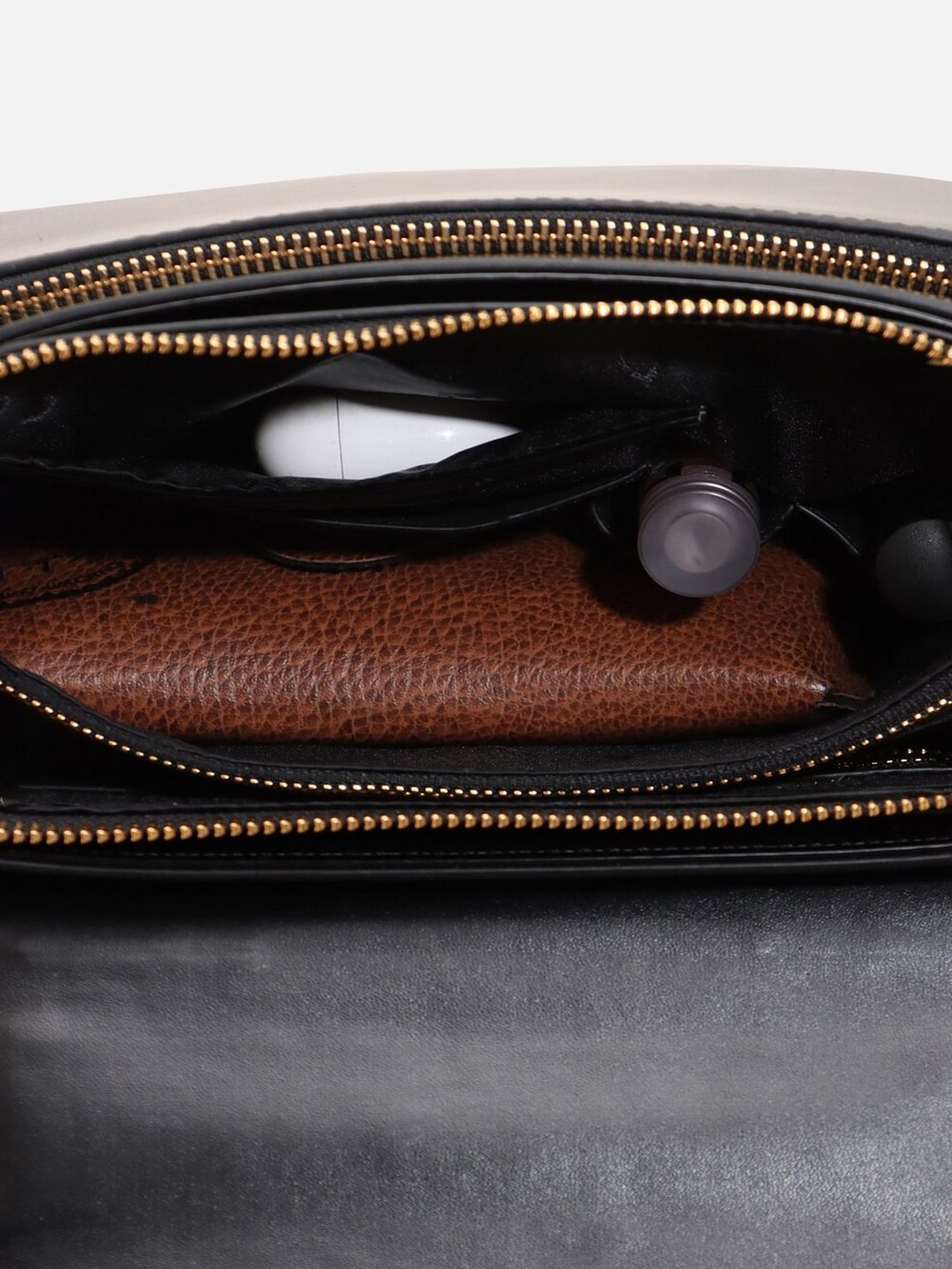 Allen Solly Black Printed Medium Sling Handbag