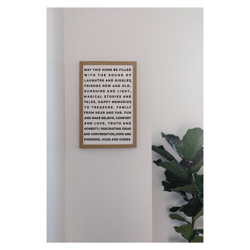 16" x 24" May This Home Art Board Brown - Petal Lane
