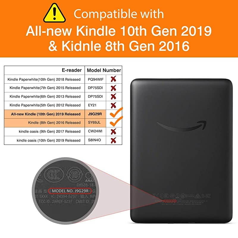 Case Fits AllNew Kindle 10th Generation 2019 Kindle 8th Generation 2016 Premium Protective Cover Shell with Auto WakeSleep Function Indigo