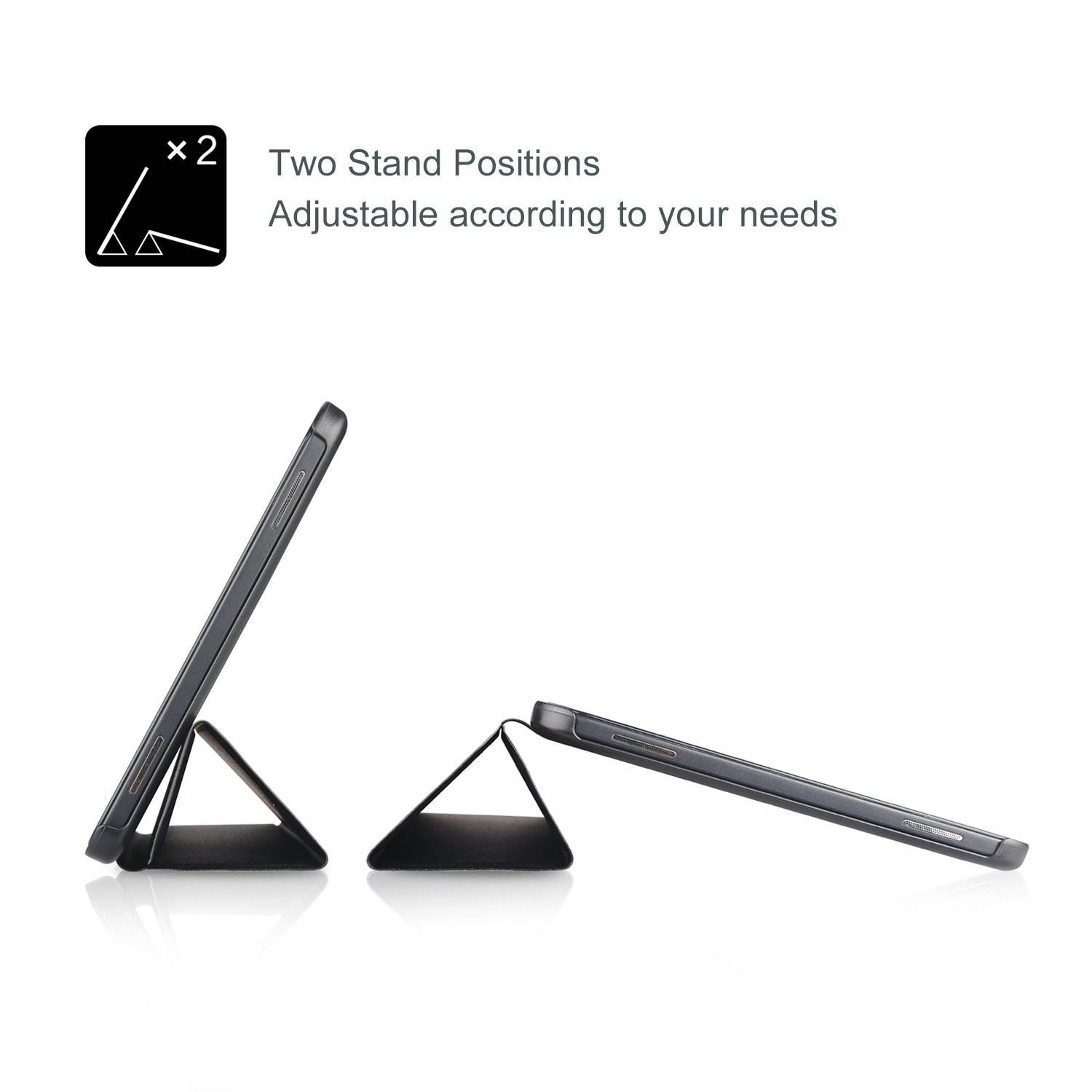 ProCase Galaxy Tab A 10.1 Case SM-T580 T585 T587 2016 Released(Old Model), Slim Smart Cover Stand Folio Case for Galaxy Tab A 10.1 Inch Tablet -Black