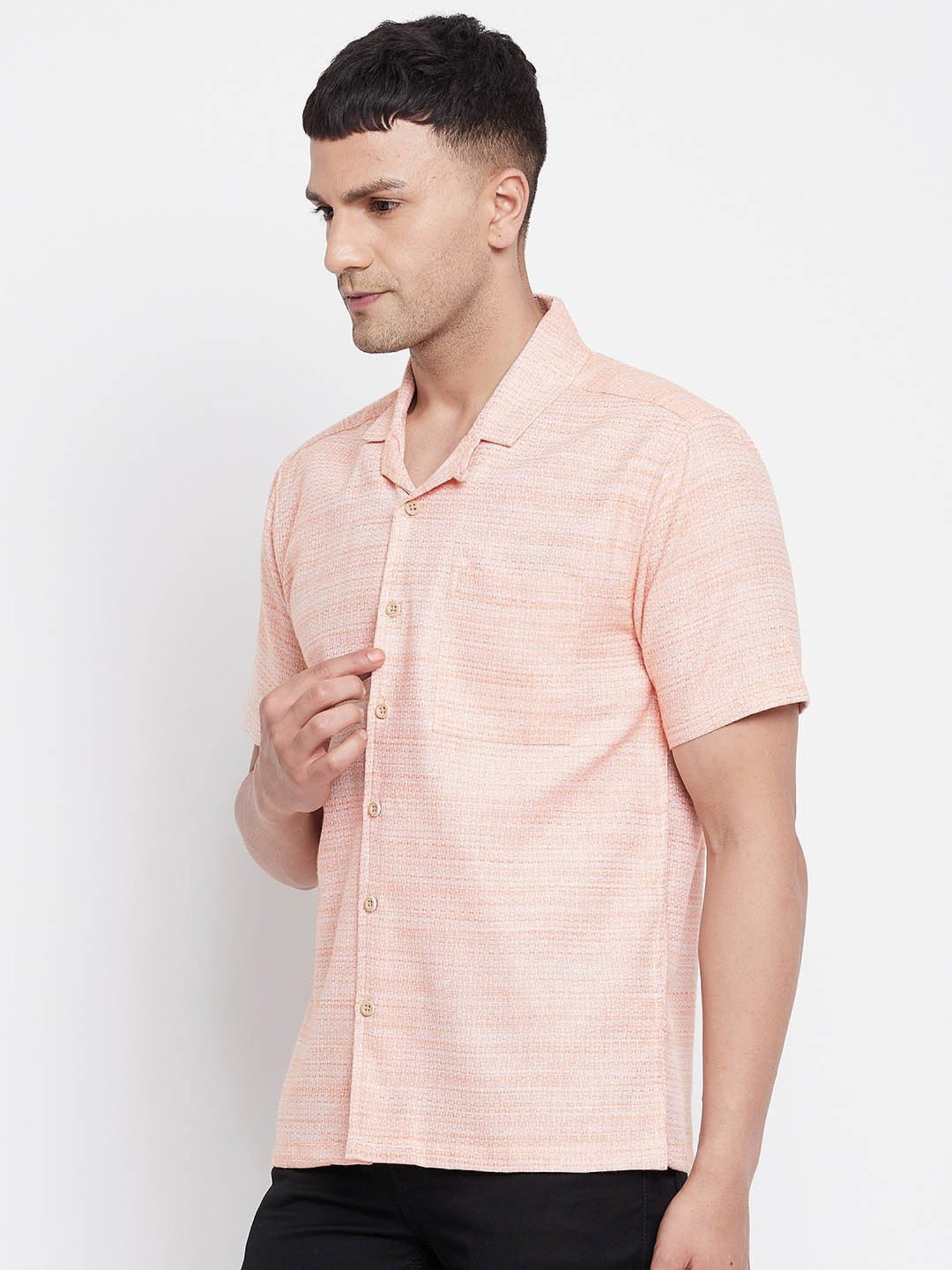 Even Light Orange Regular Fit Shirt