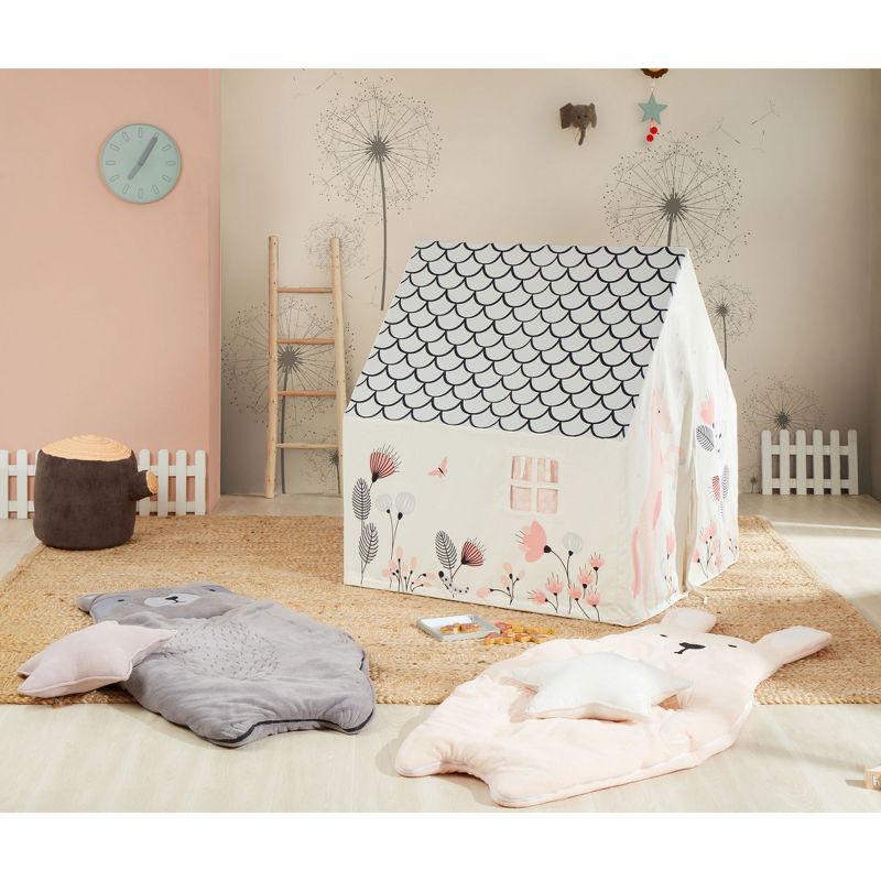 Asweets 1012100121 Indoor 43 x 43 x 49 Inch Childrens Kids Toddler Cotton Fabric Unicorn Pretend Play House Tent for Ages 3 Years Old and Older