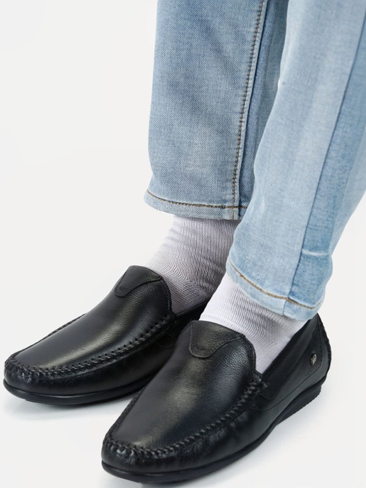 ID Men's Black Casual Loafers